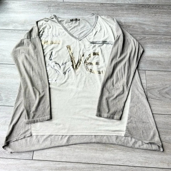 Made In Italy U80257 Faux Suede Acid Dye Long Sleeve - Picture 4 of 13